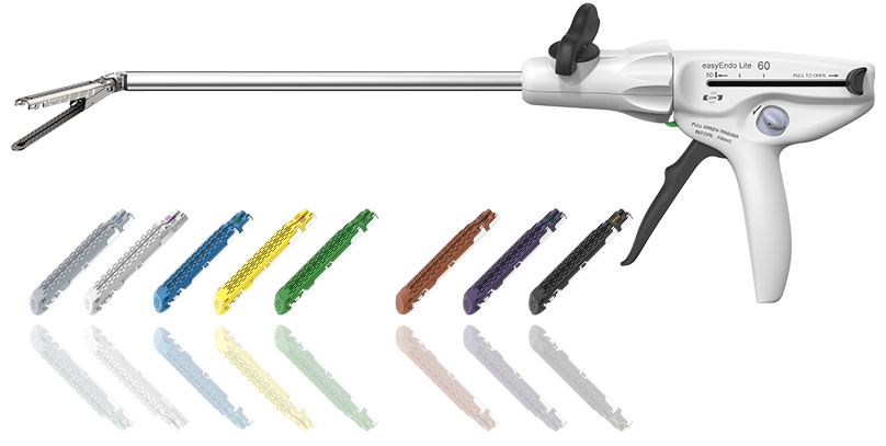 Stapler available in different color-coded sizes