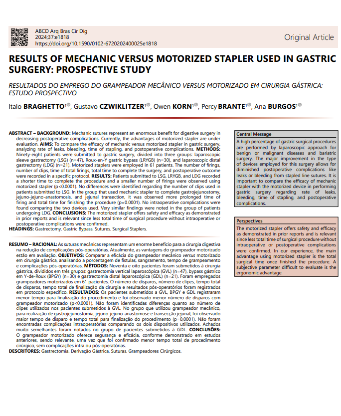 easyEndo E-lite- Prospective Study for Gastric Surgery